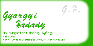 gyorgyi hadady business card