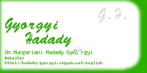 gyorgyi hadady business card